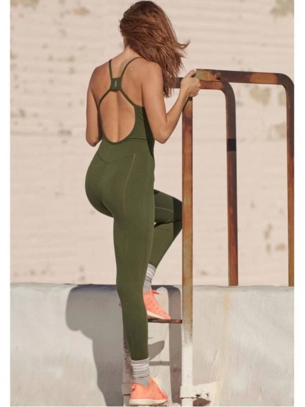 ☀️ FP Movement Side to Side Performance One Piece Jumpsuit Green Moss Olive XS